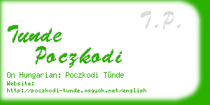 tunde poczkodi business card